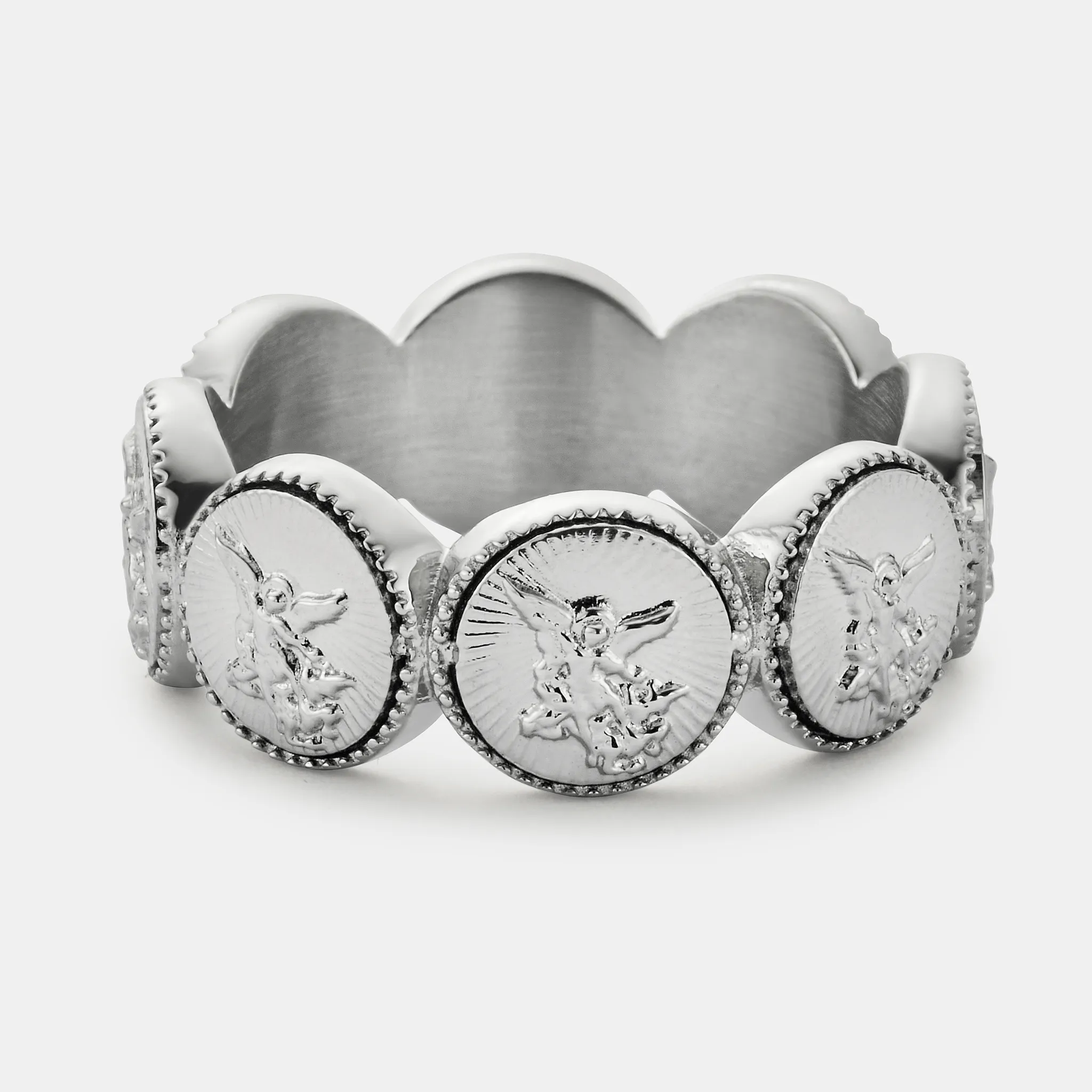 St Michael Band Ring (Silver) sold by Craftd London