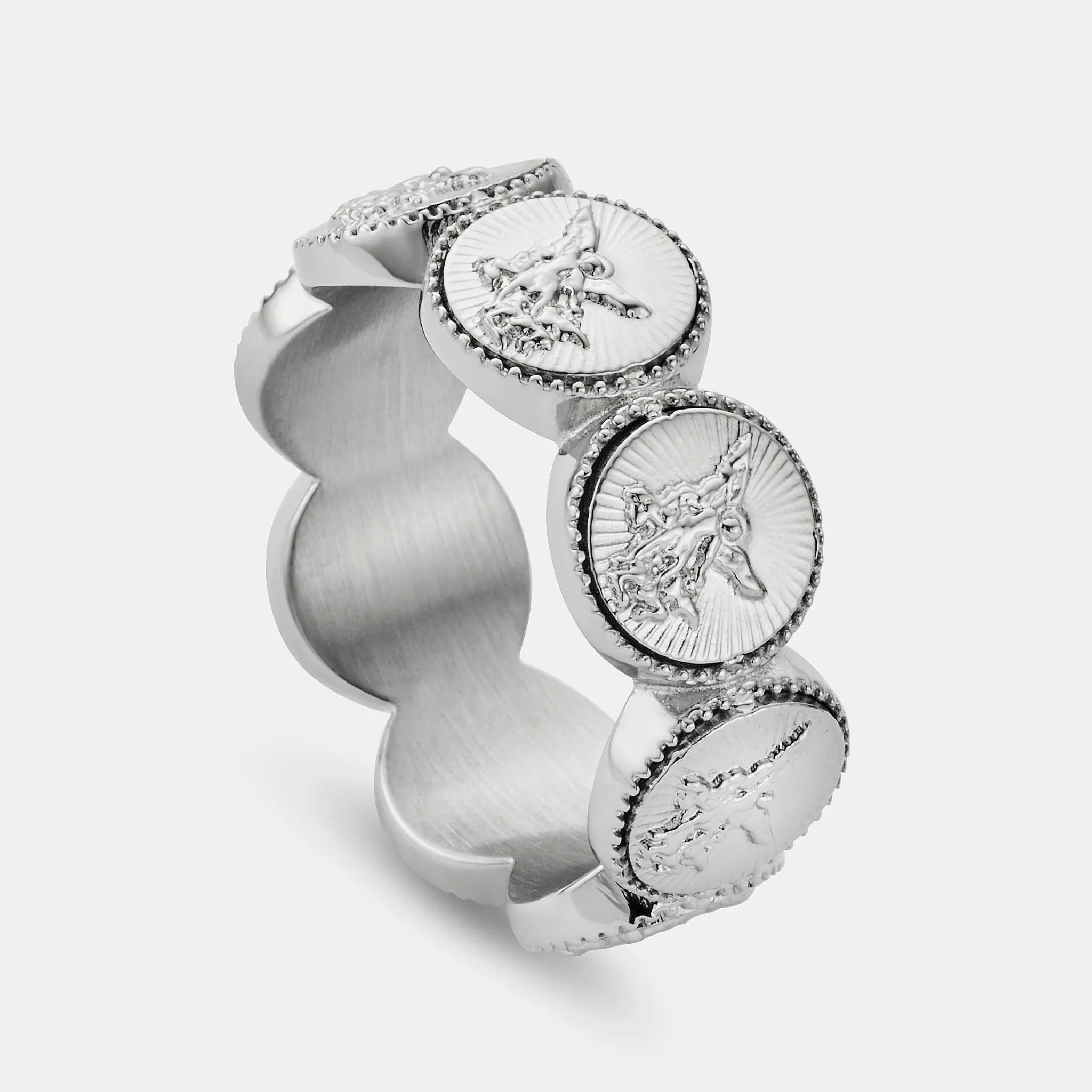 St Michael Band Ring (Silver) sold by Craftd London product image thumbnail 4