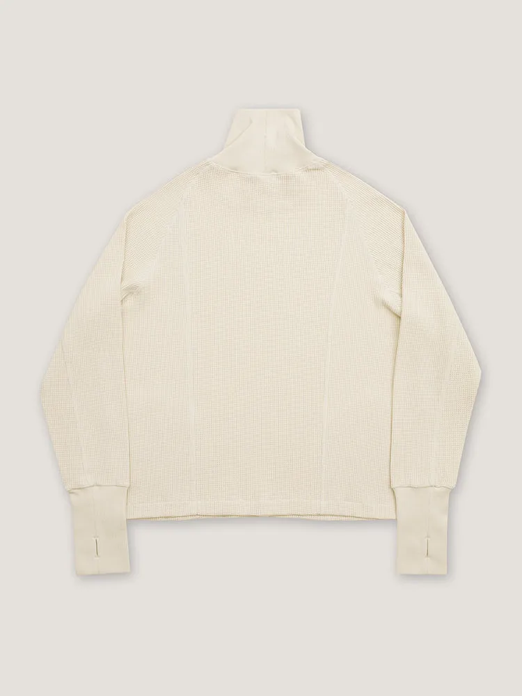 WAFFLE ROLL NECK - ECRU sold by Nicholas Daley product image thumbnail 2