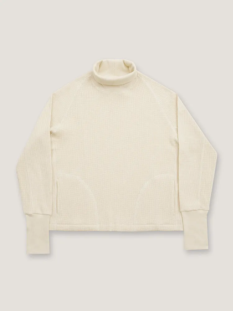 WAFFLE ROLL NECK - ECRU sold by Nicholas Daley