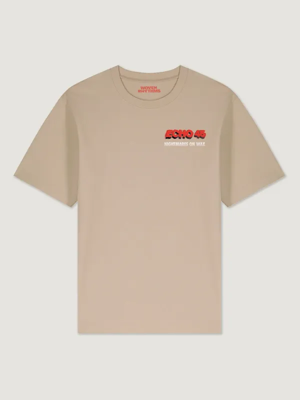 Nightmares on Wax Echo45 x Woven Rhythms T-shirt - Desert Dust sold by Nicholas Daley