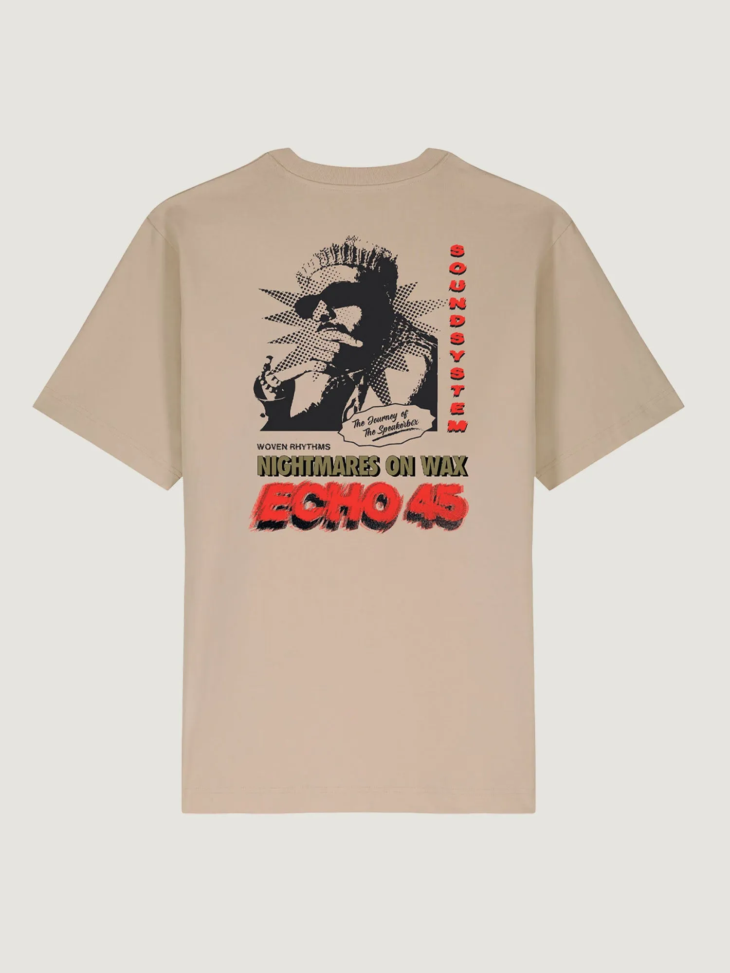 Nightmares on Wax Echo45 x Woven Rhythms T-shirt - Desert Dust sold by Nicholas Daley product image thumbnail 2