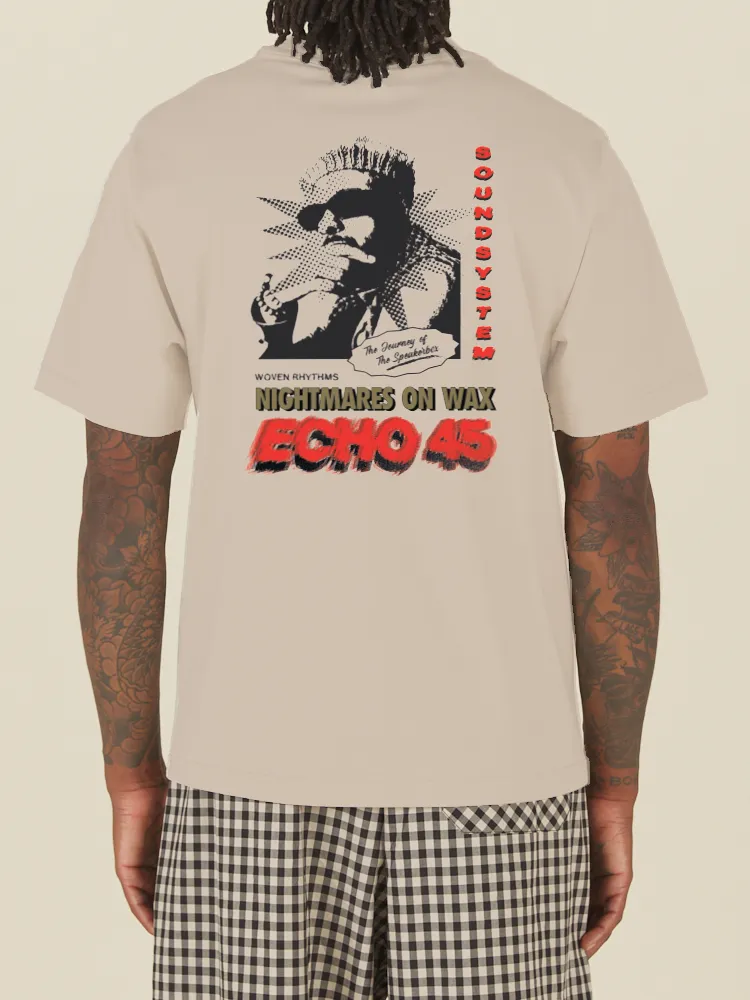 Nightmares on Wax Echo45 x Woven Rhythms T-shirt - Desert Dust sold by Nicholas Daley product image thumbnail 4