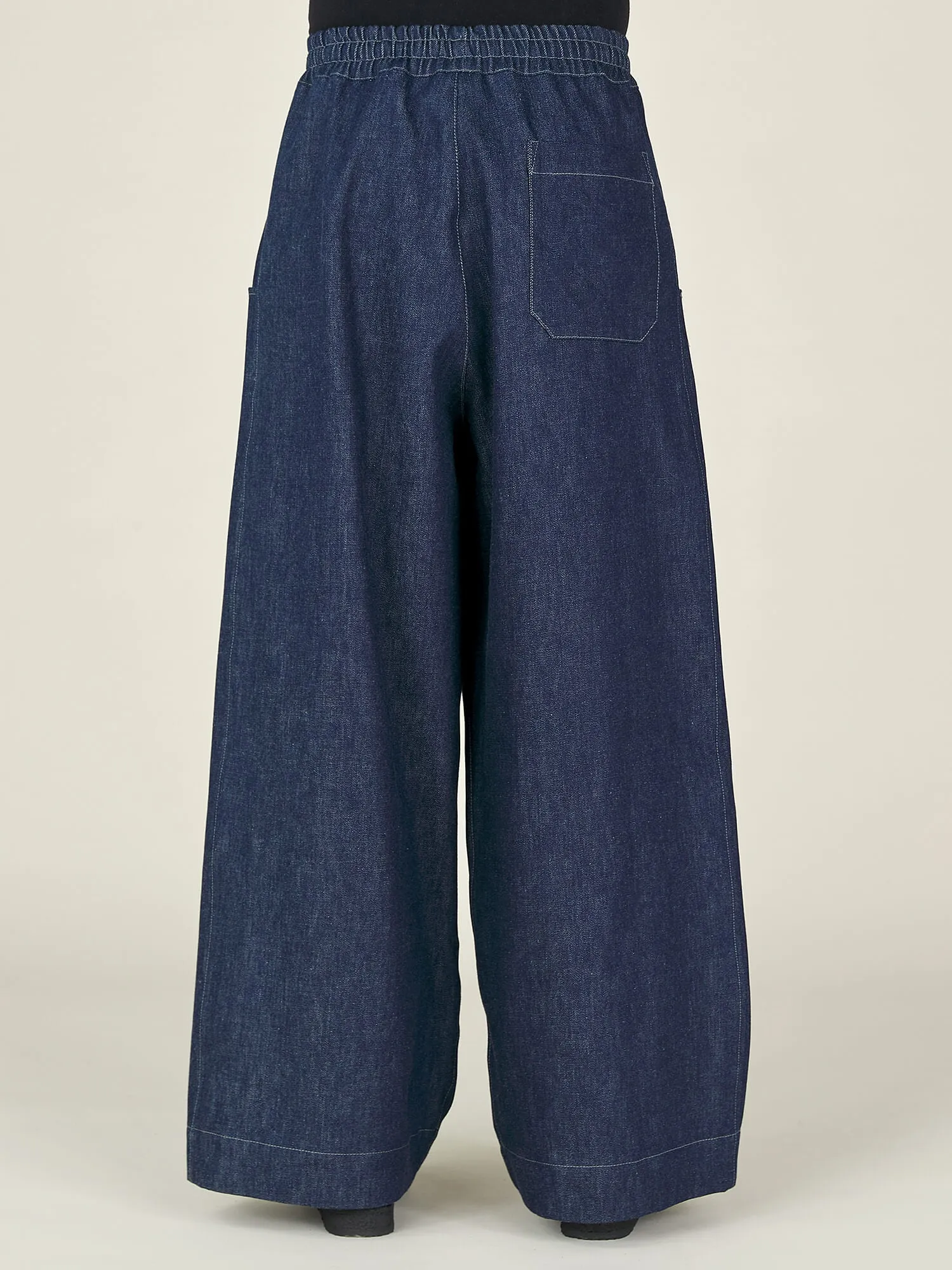 WIDE LEG TROUSER - INDIGO DENIM sold by Nicholas Daley product image thumbnail 3