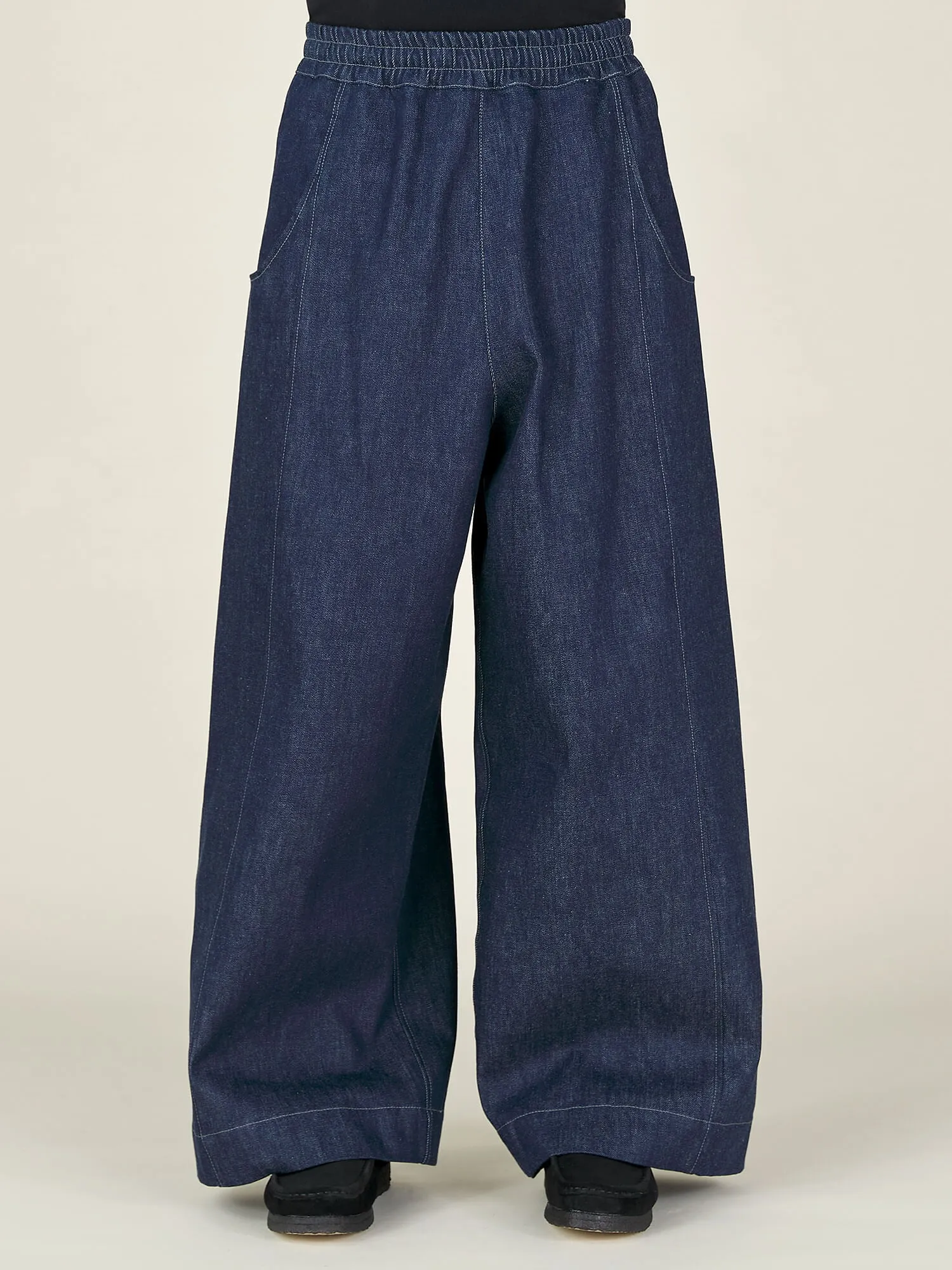WIDE LEG TROUSER - INDIGO DENIM sold by Nicholas Daley