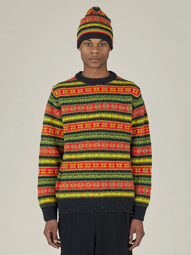 FAIR ISLE CREWNECK KNIT - MIX COLOUR sold by Nicholas Daley