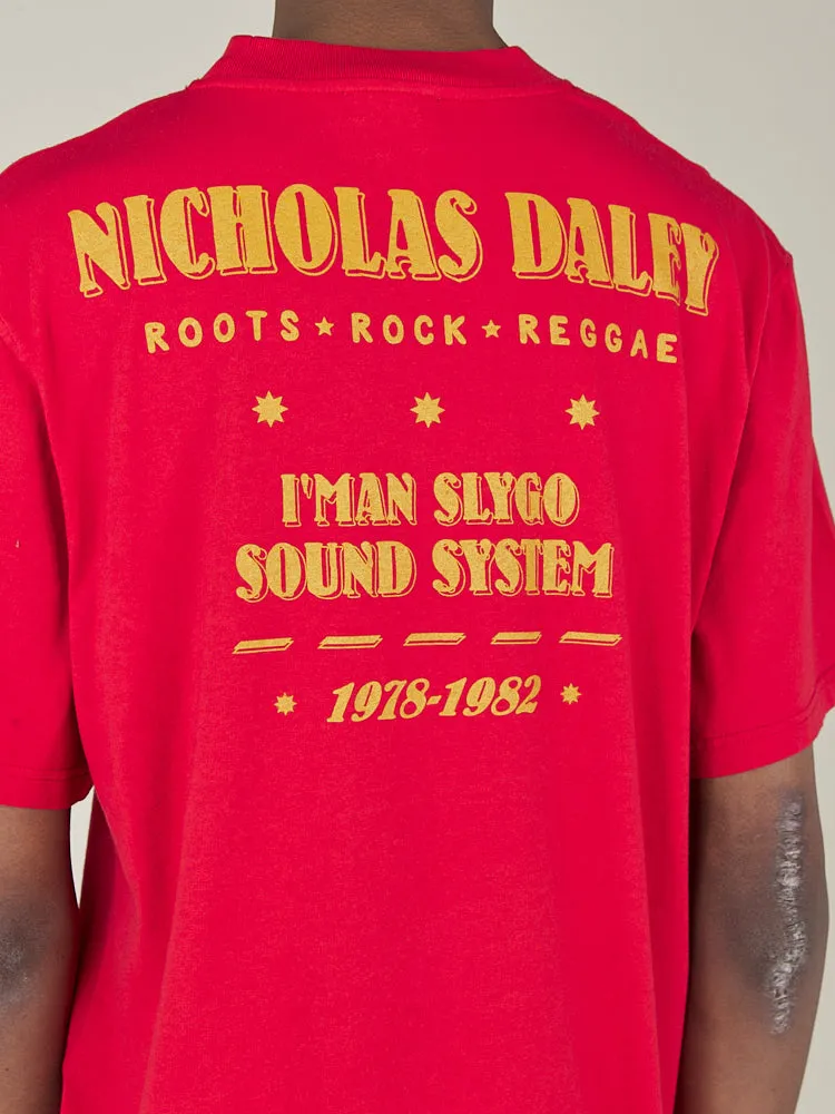 ROOTS ROCK REGGAE TEE - RED sold by Nicholas Daley product image thumbnail 4