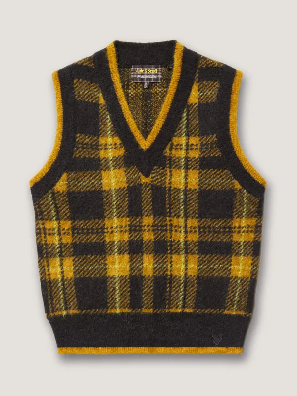 LYLE & SCOTT X NICHOLAS DALEY - KNITTED TARTAN VEST sold by Nicholas Daley