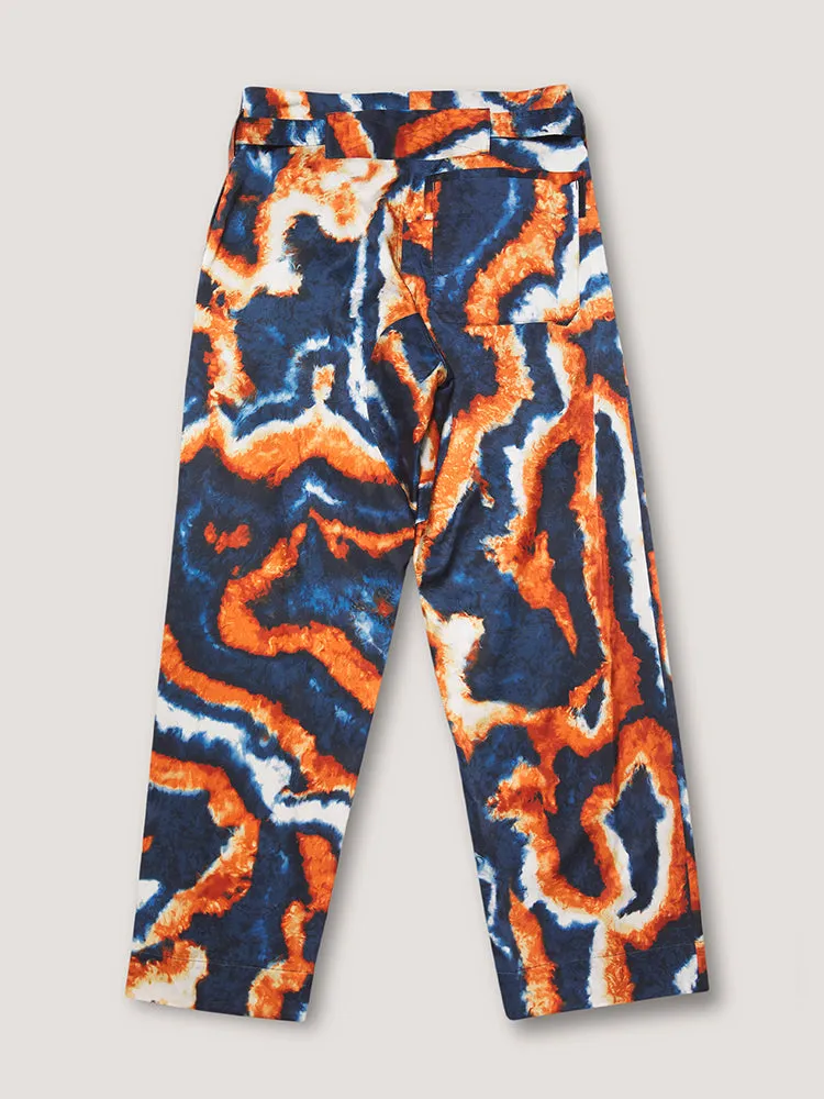 SUMINAGASHI KIMONO PANT - NAVY / ORANGE sold by Nicholas Daley product image thumbnail 4