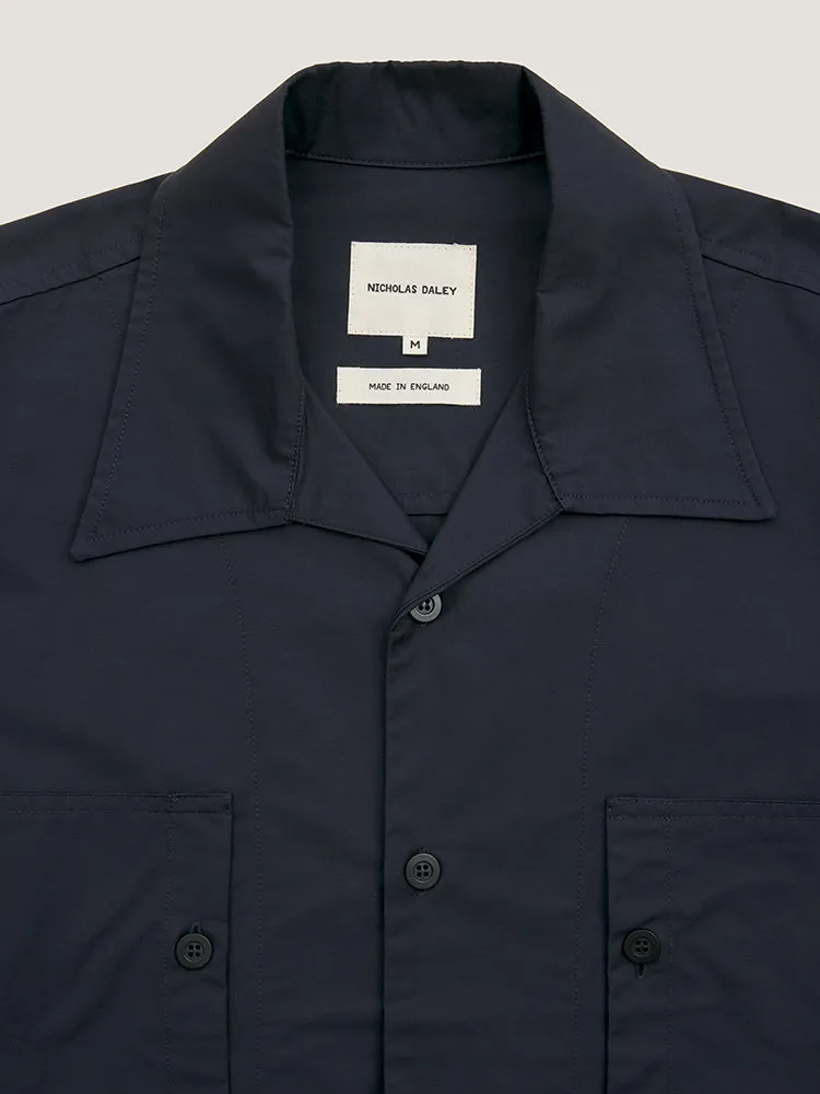 CLASSIC TWO POCKET SHIRT - NAVY sold by Nicholas Daley product image thumbnail 3