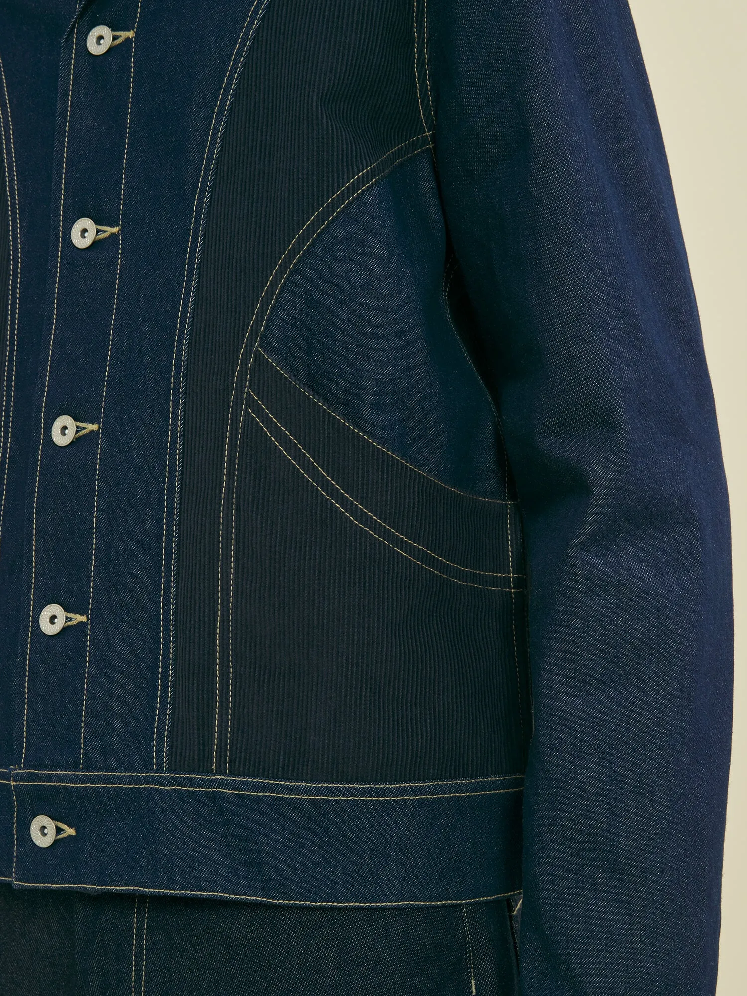 REBEL JACKET - DENIM / CORDUROY sold by Nicholas Daley product image thumbnail 4