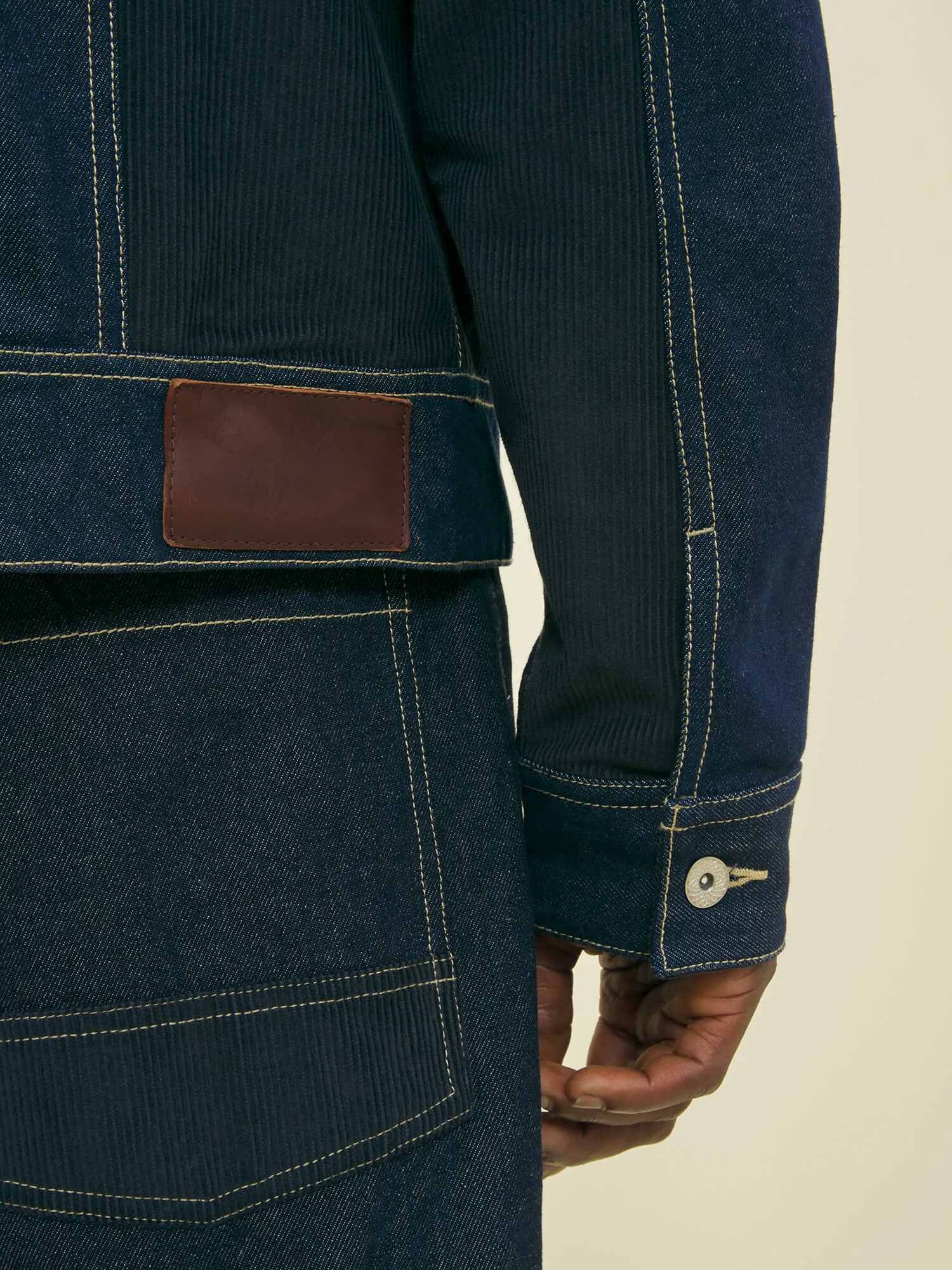 REBEL JACKET - DENIM / CORDUROY sold by Nicholas Daley product image thumbnail 3