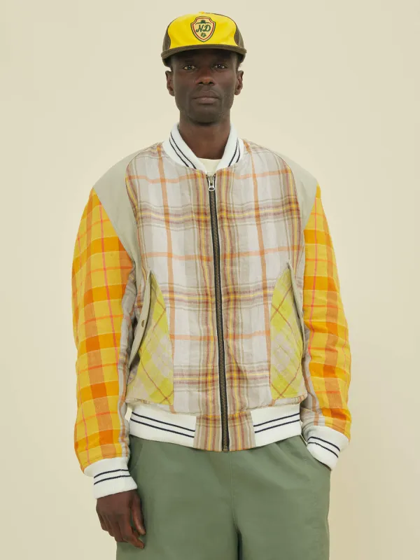 PATCHWORK BOMBER JACKET - COMBO LINEN sold by Nicholas Daley