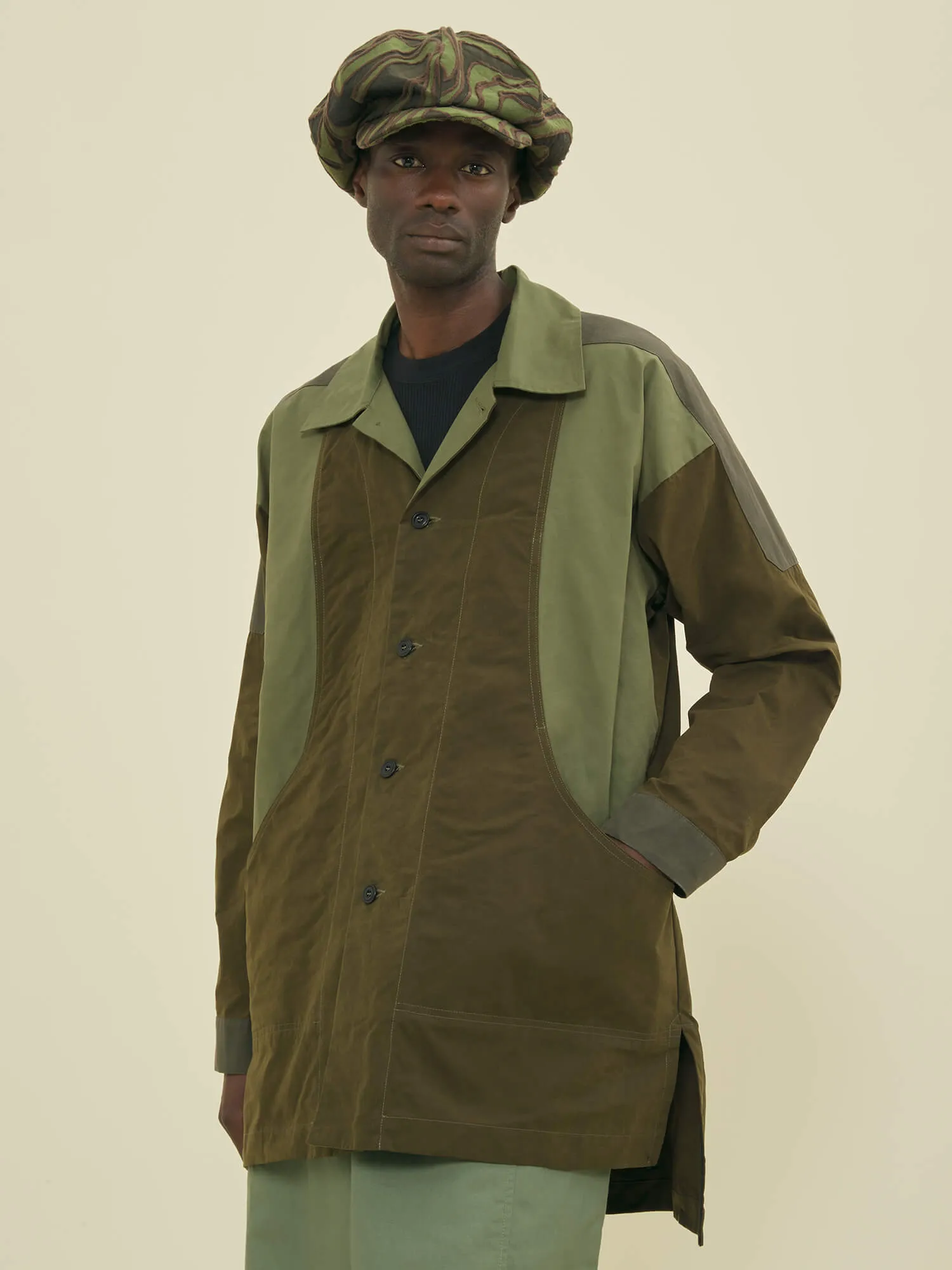 PATCHWORK JACKET - OLIVE sold by Nicholas Daley