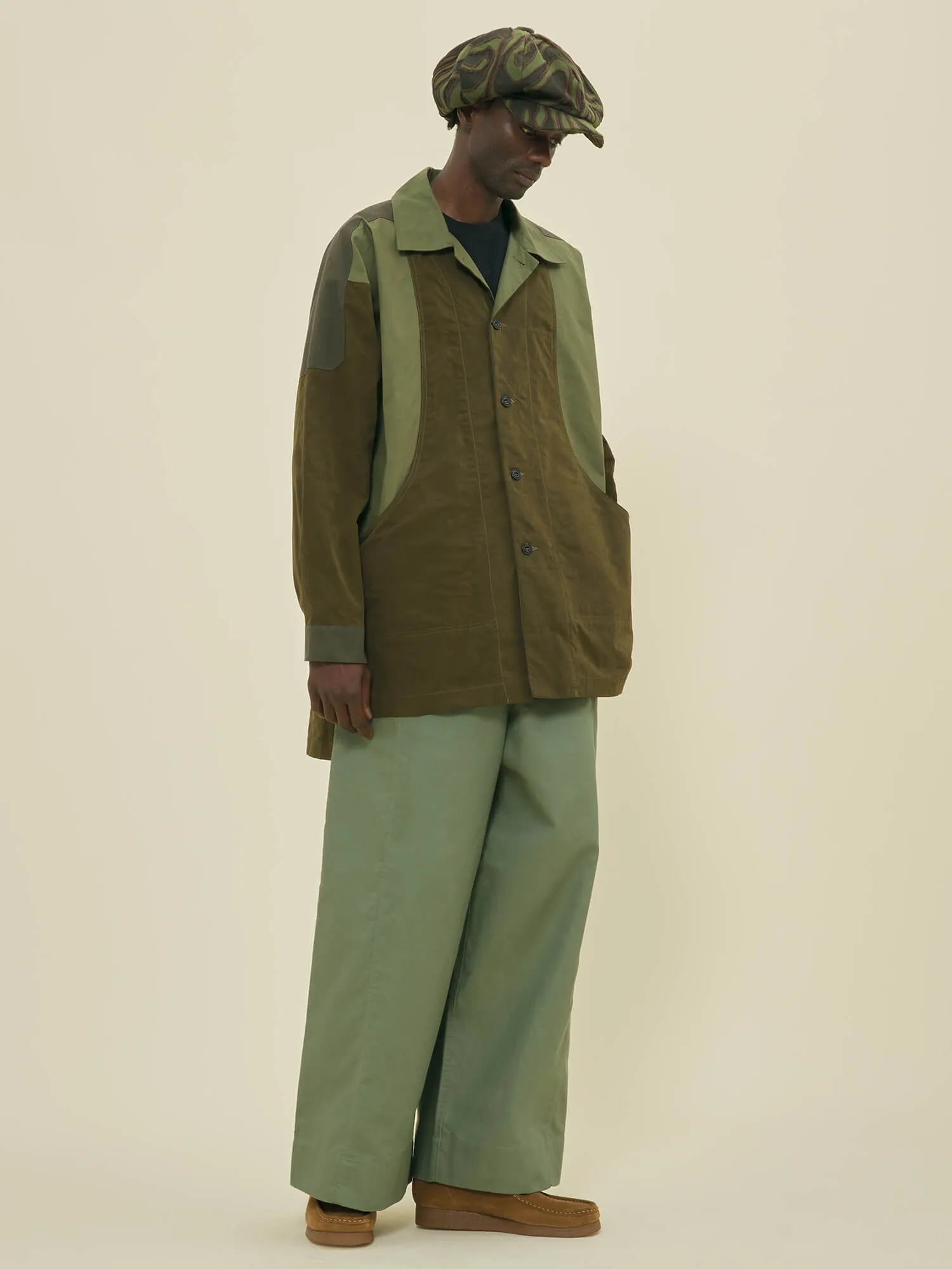 PATCHWORK JACKET - OLIVE sold by Nicholas Daley product image thumbnail 3