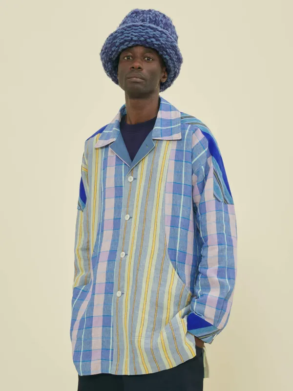 PATCHWORK JACKET - BLUE PATCHWORK made by Nicholas Daley