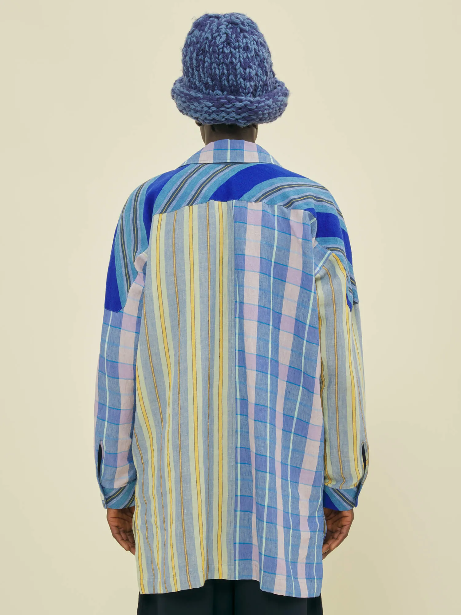 PATCHWORK JACKET - BLUE PATCHWORK sold by Nicholas Daley product image thumbnail 2