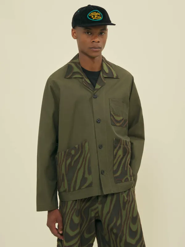 THREE POCKET JACKET - CAMO JACQUARD made by Nicholas Daley