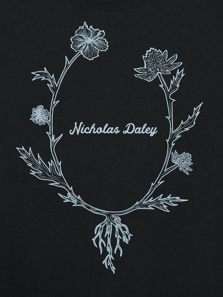 L/S WREATH T-SHIRT - BLACK sold by Nicholas Daley product image thumbnail 2