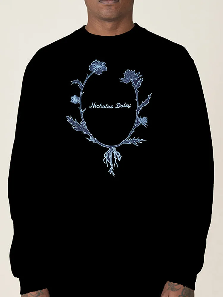 L/S WREATH T-SHIRT - BLACK sold by Nicholas Daley product image thumbnail 3