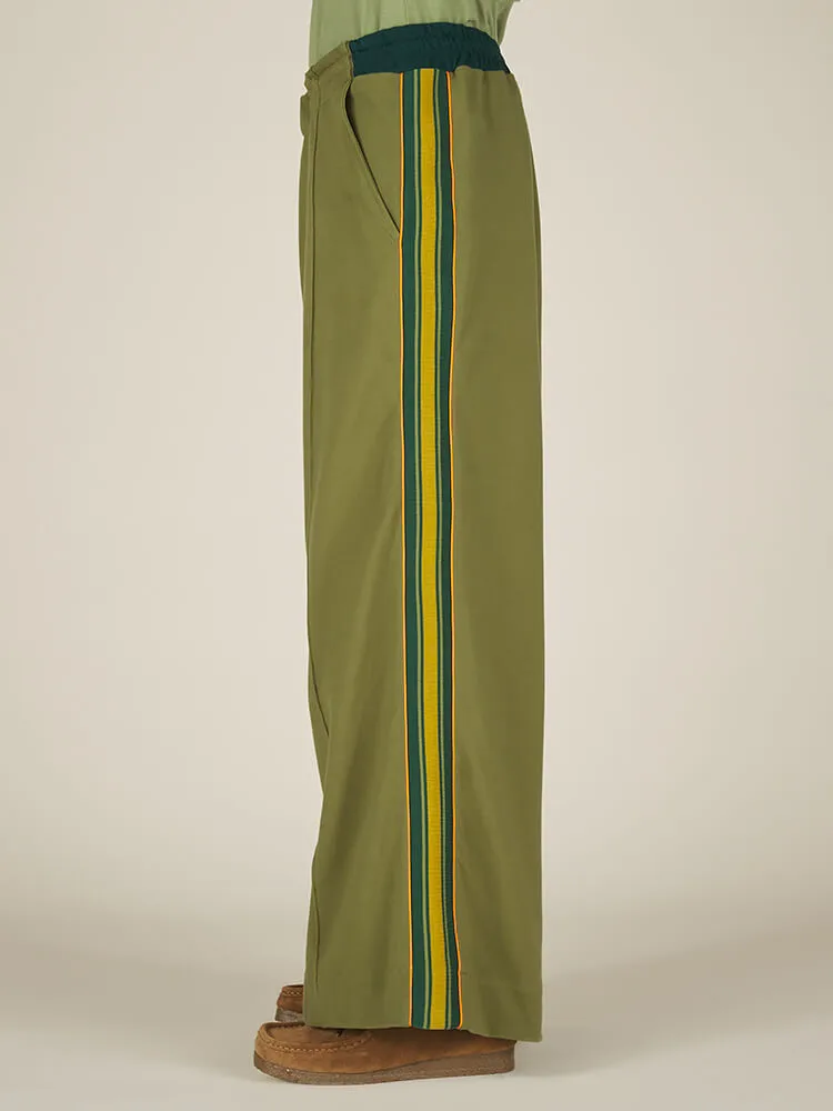 WIDE LEG TRACK PANT - ARMY GREEN sold by Nicholas Daley product image thumbnail 2
