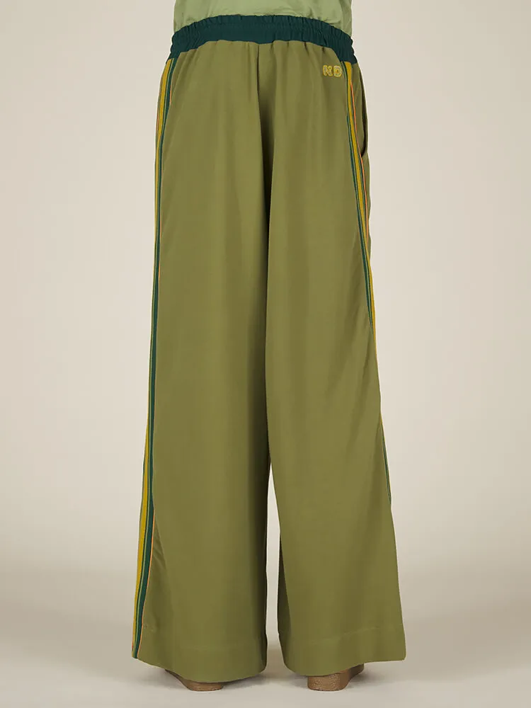 WIDE LEG TRACK PANT - ARMY GREEN sold by Nicholas Daley product image thumbnail 3