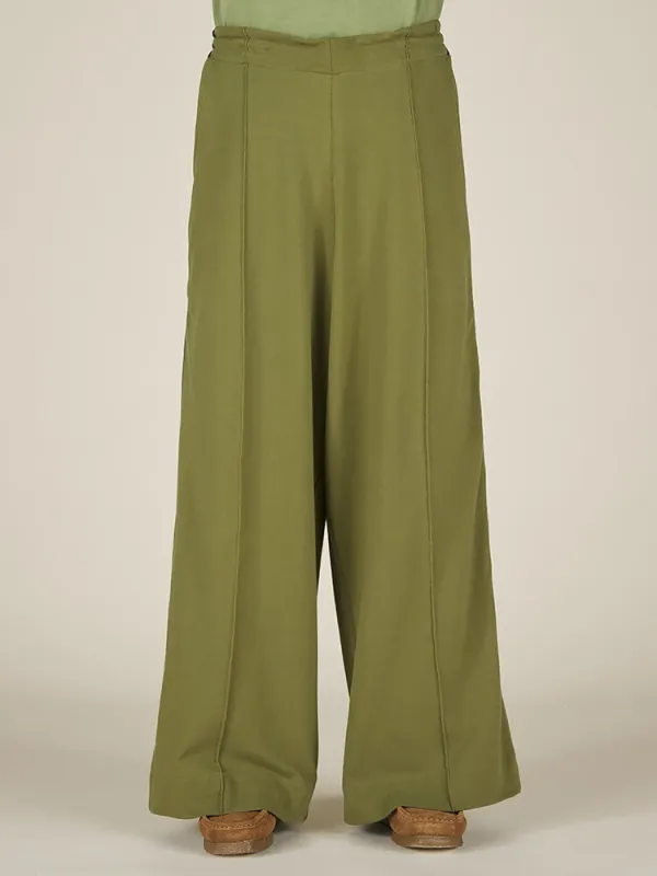 WIDE LEG TRACK PANT - ARMY GREEN sold by Nicholas Daley