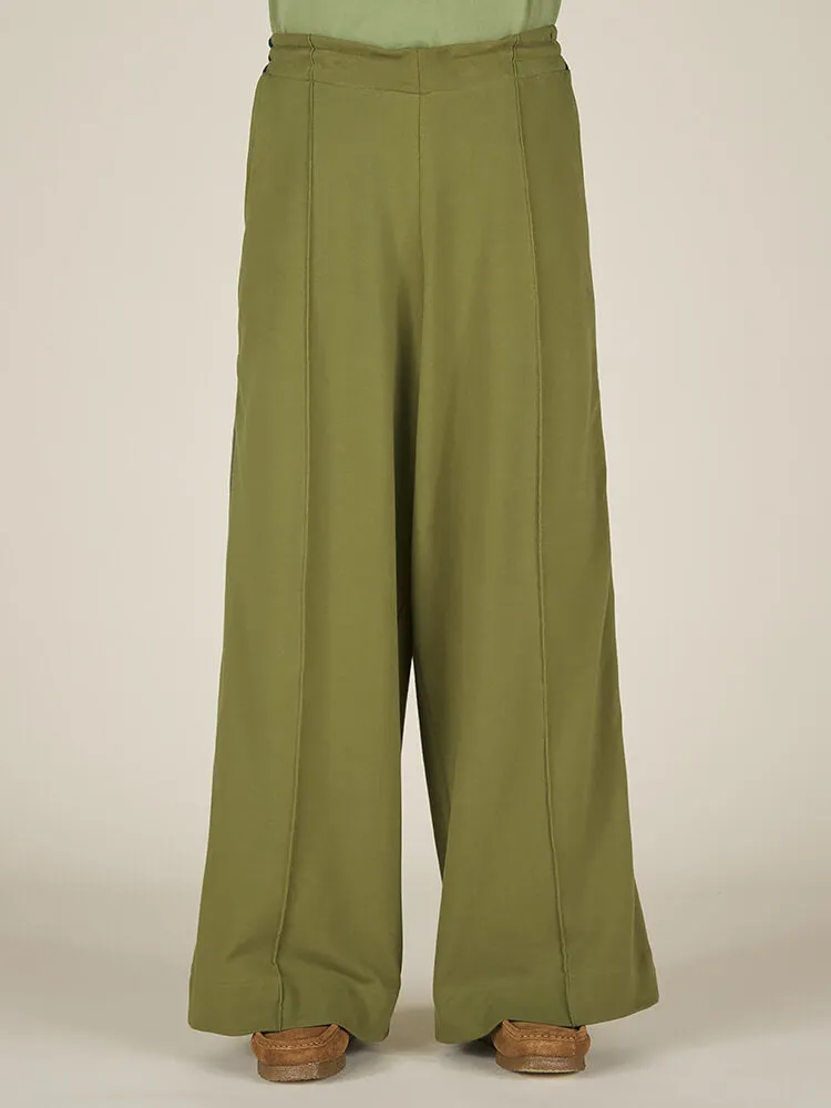 WIDE LEG TRACK PANT - ARMY GREEN sold by Nicholas Daley