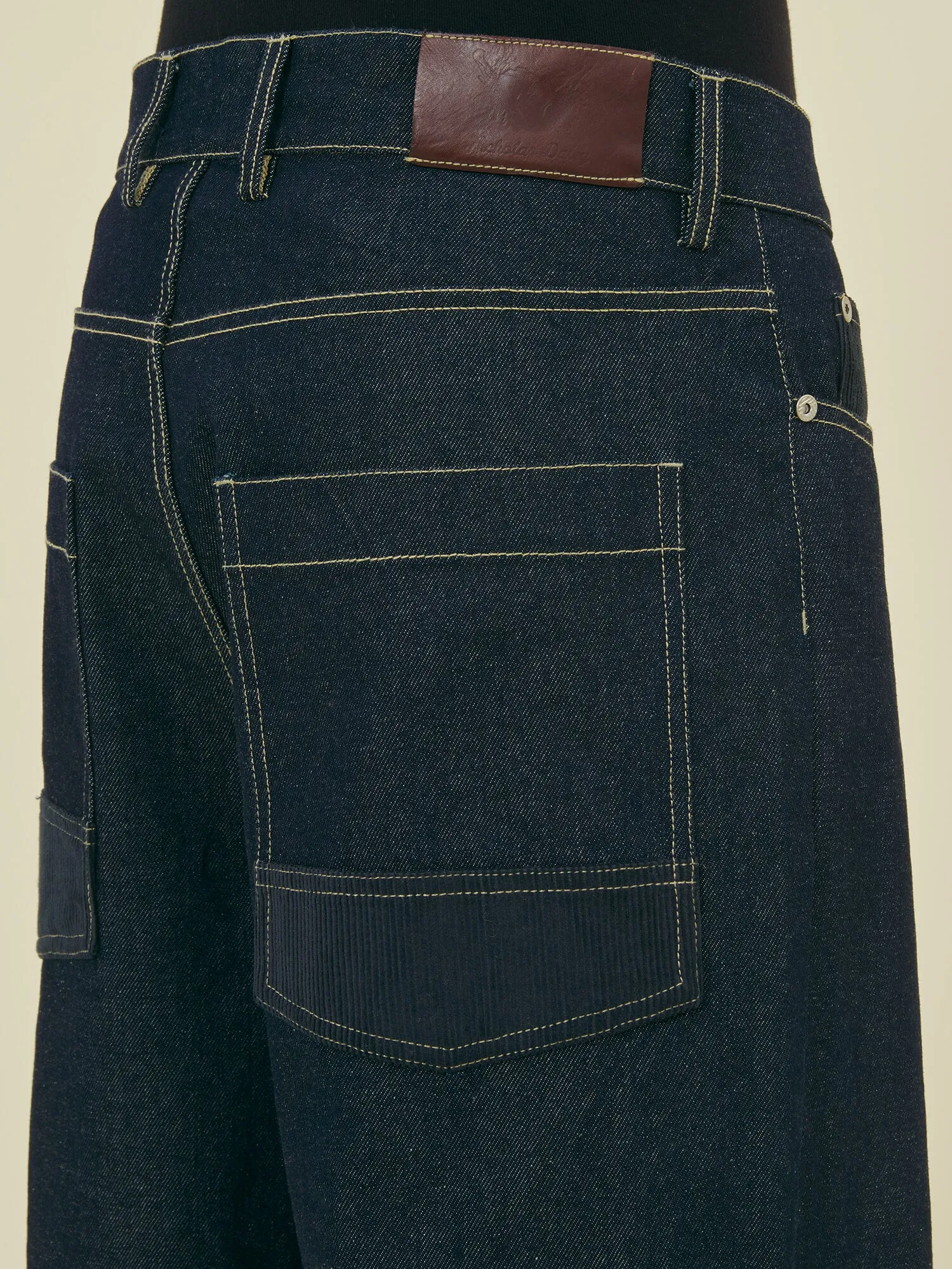FIVE POCKET JEAN - DARK INDIGO sold by Nicholas Daley product image thumbnail 4