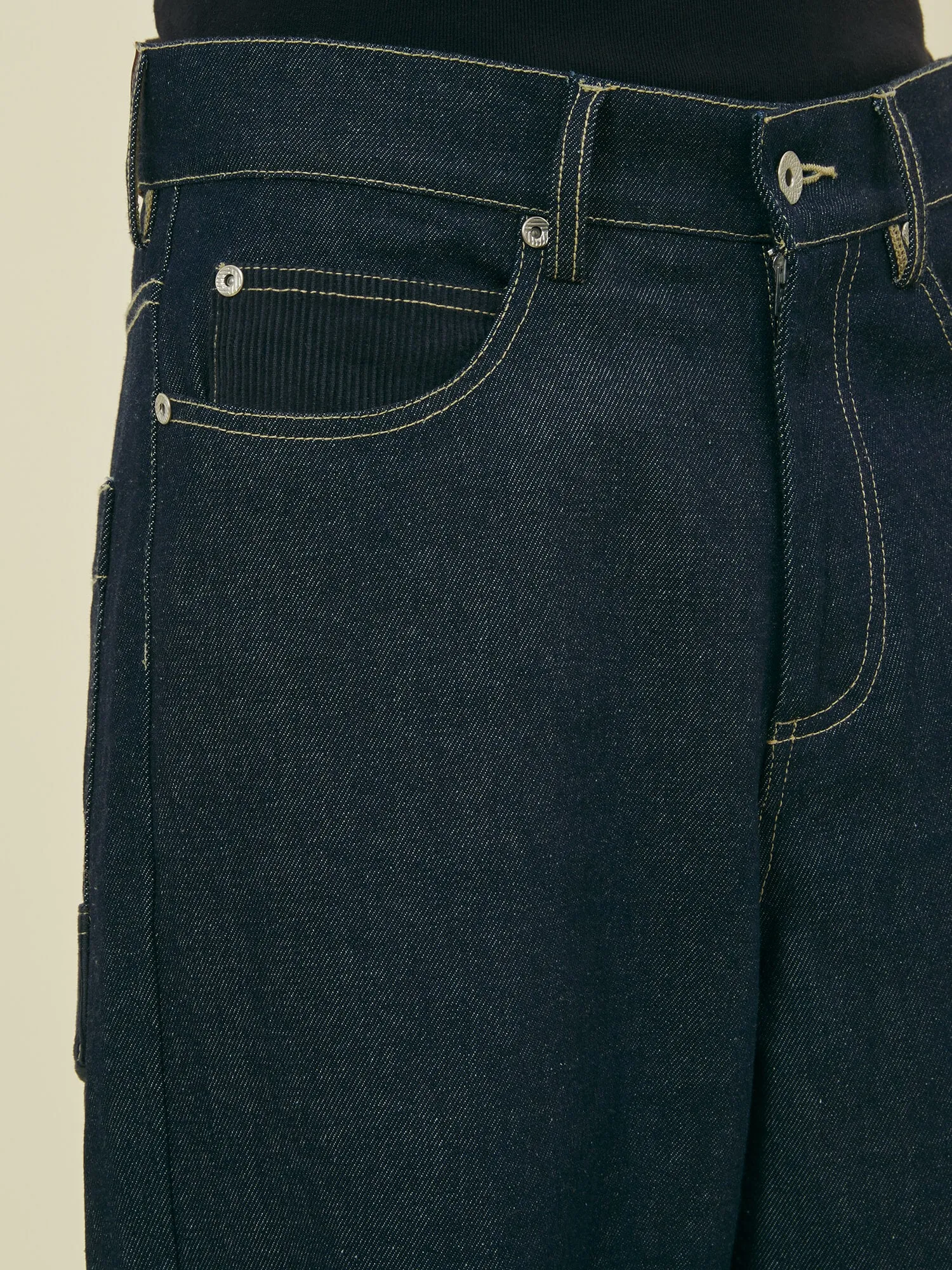 FIVE POCKET JEAN - DARK INDIGO sold by Nicholas Daley product image thumbnail 3