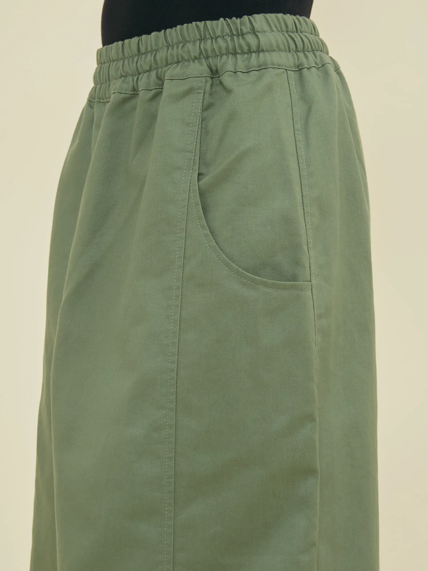 WIDE LEG TROUSER - OLIVE sold by Nicholas Daley product image thumbnail 4