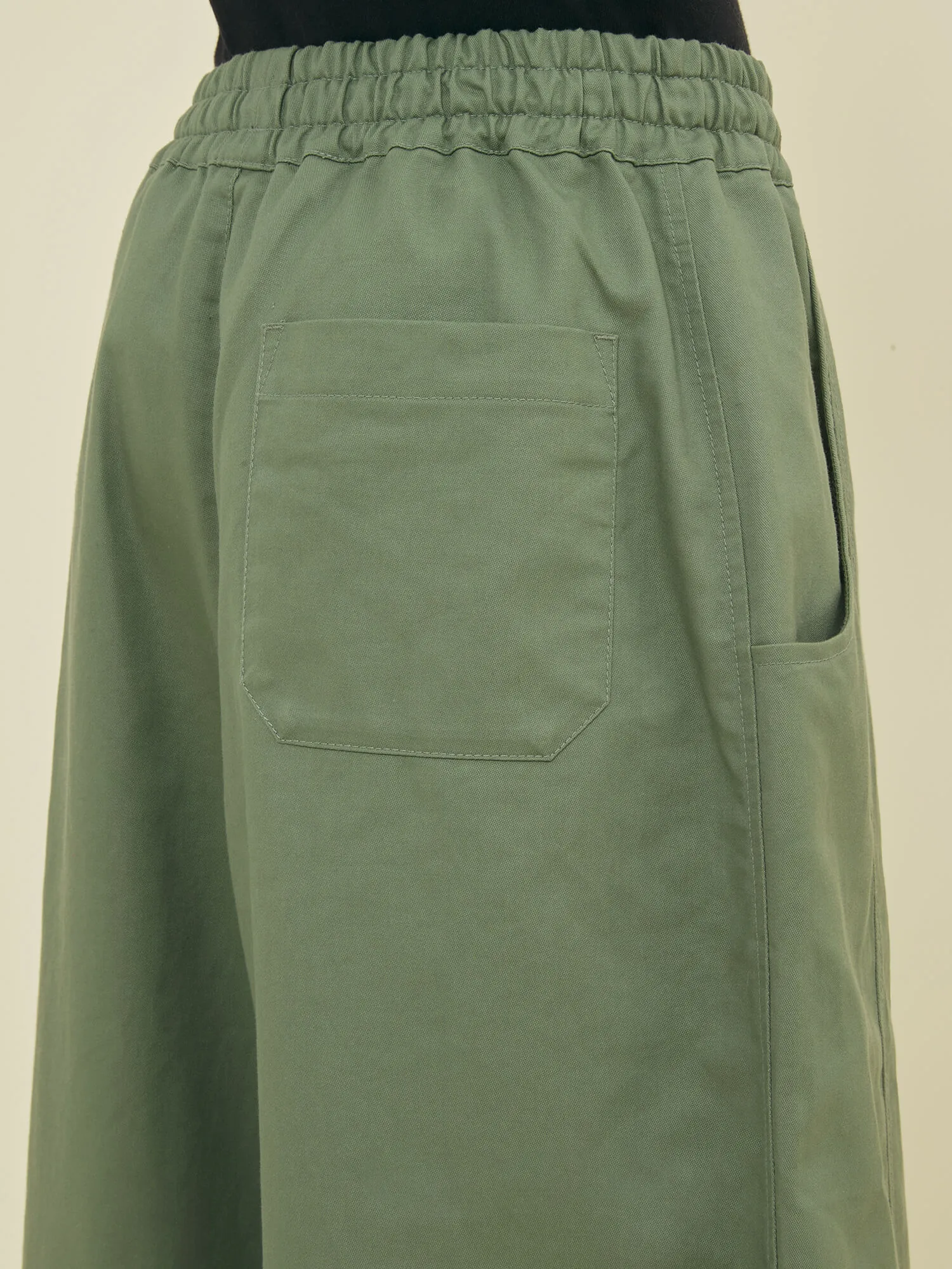 WIDE LEG TROUSER - OLIVE sold by Nicholas Daley product image thumbnail 3
