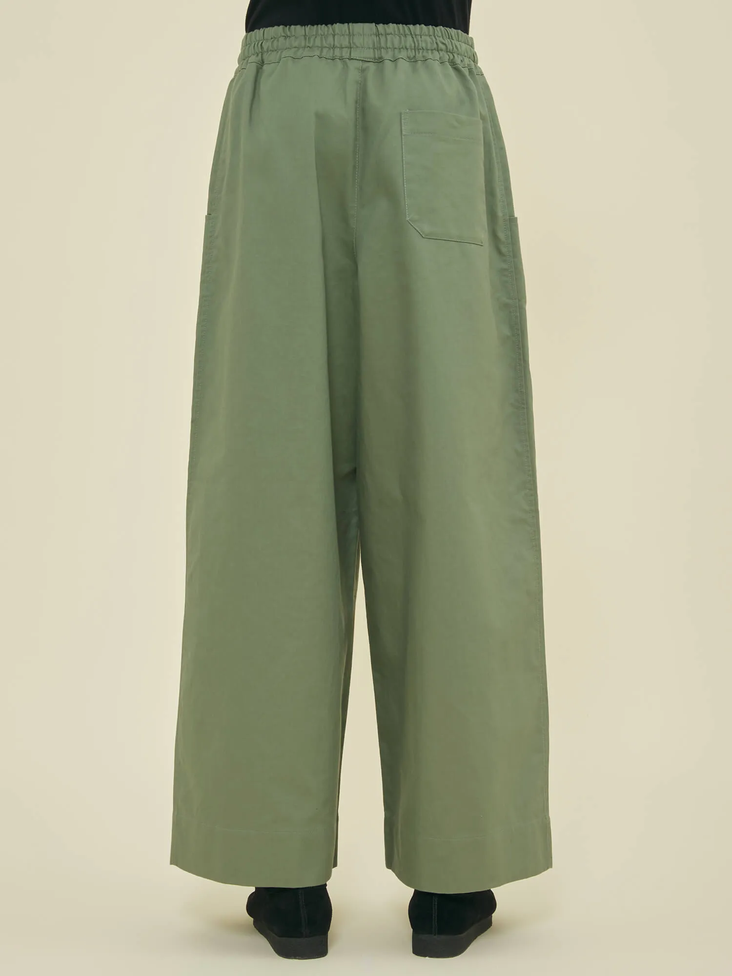 WIDE LEG TROUSER - OLIVE sold by Nicholas Daley product image thumbnail 2