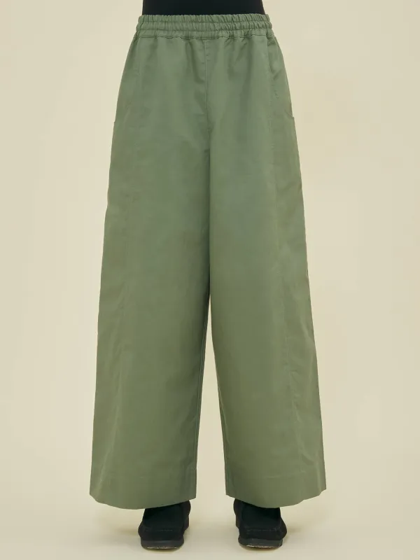 WIDE LEG TROUSER - OLIVE sold by Nicholas Daley