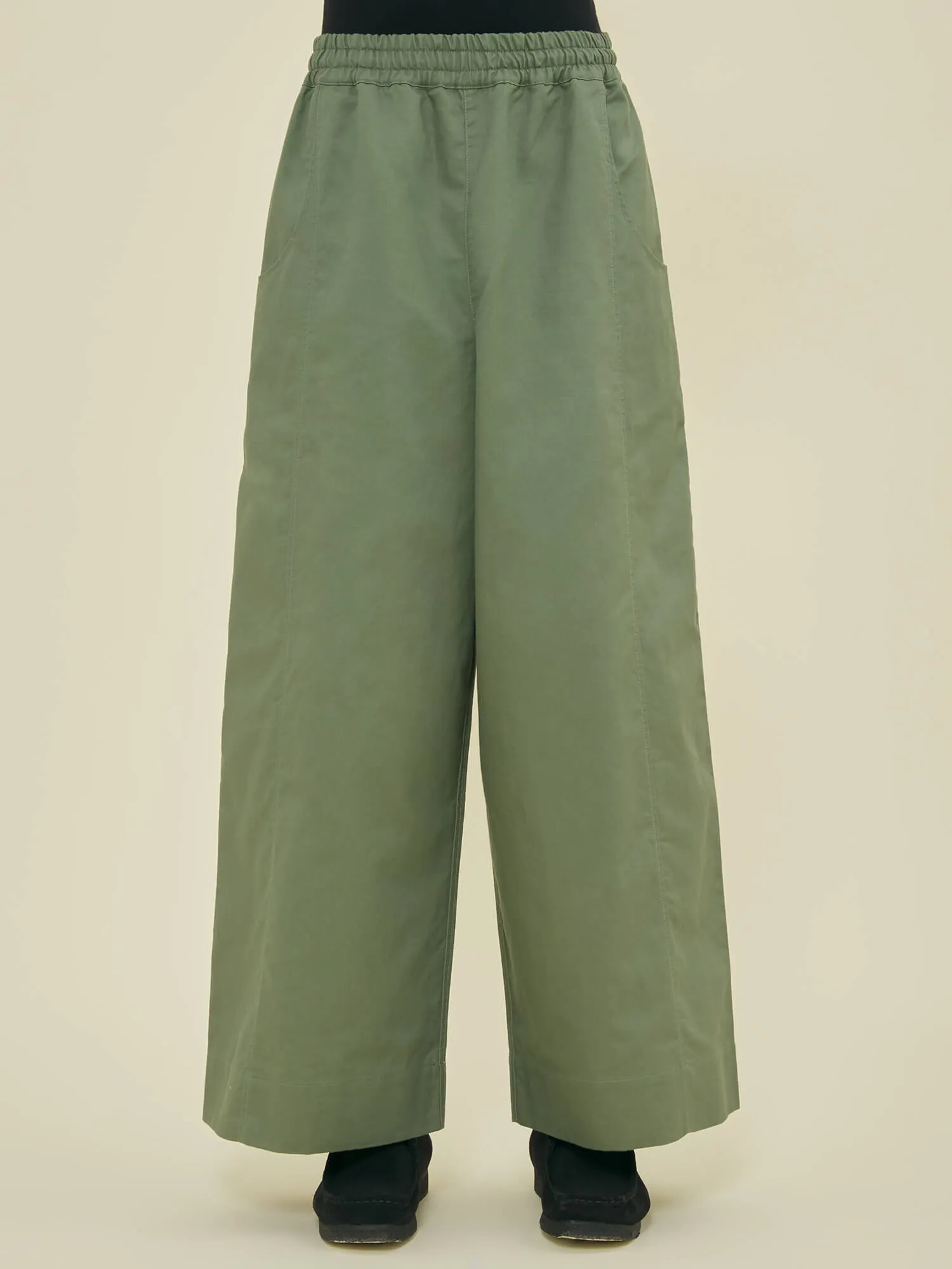 WIDE LEG TROUSER - OLIVE sold by Nicholas Daley