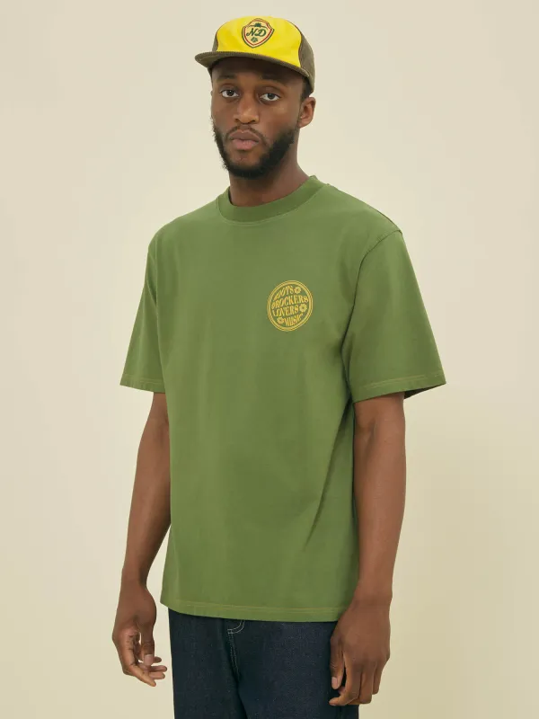 POSTER TEE - OLIVE made by Nicholas Daley