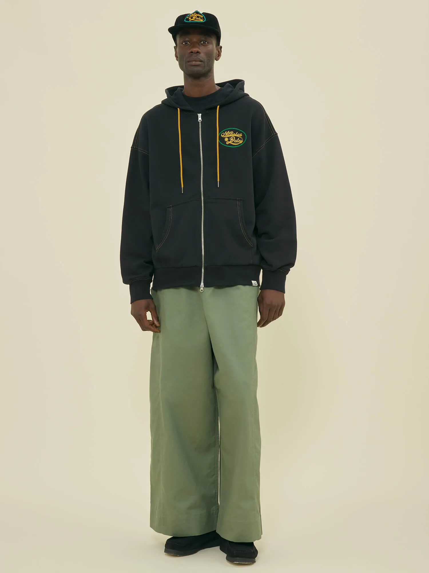 ROOTS ZIP UP HOODIE - BLACK sold by Nicholas Daley product image thumbnail 3