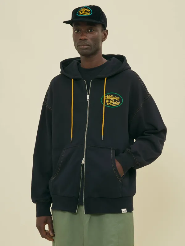 ROOTS ZIP UP HOODIE - BLACK made by Nicholas Daley