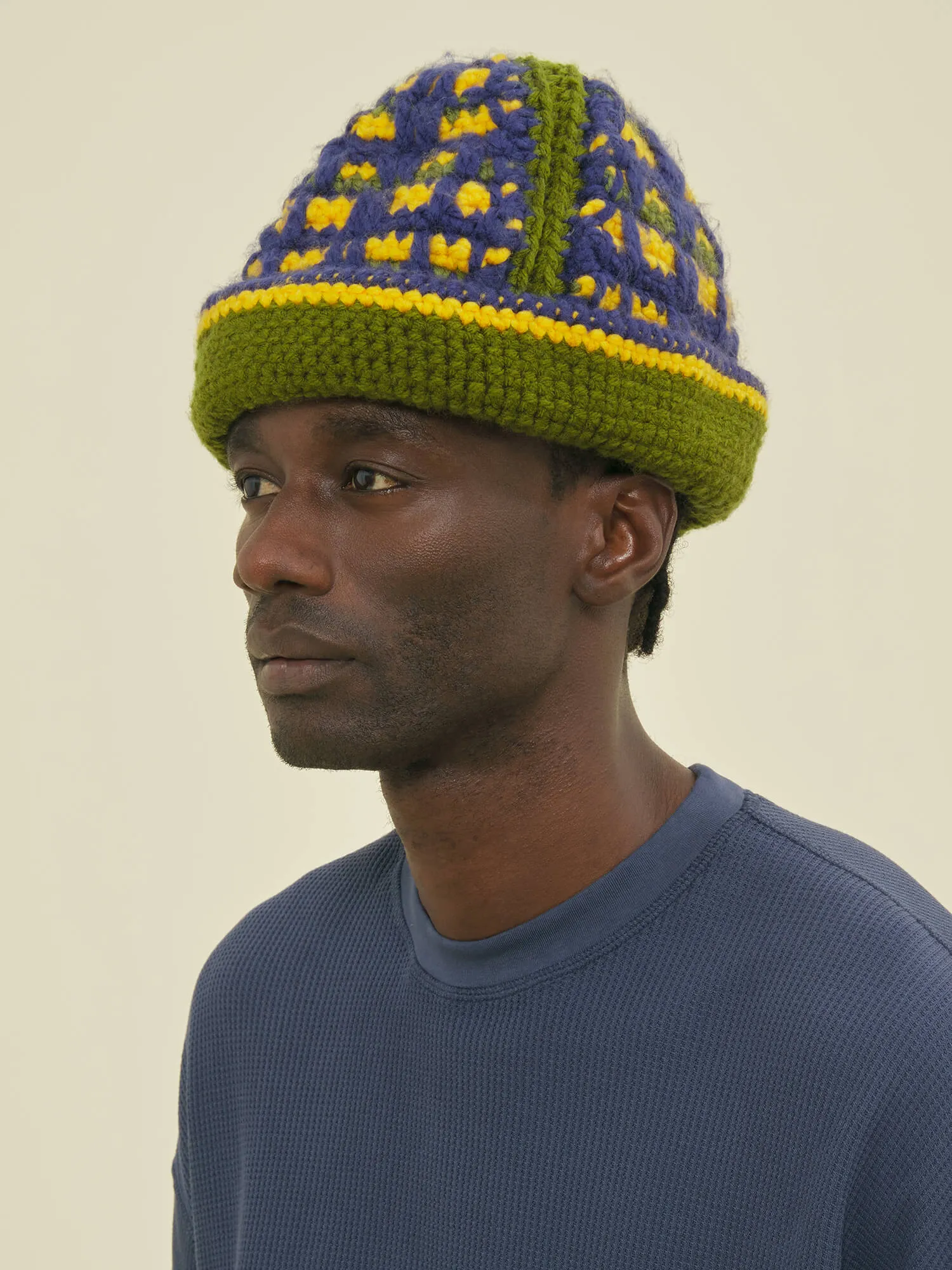HAND CROCHETED BUCKET HAT - OLIVE sold by Nicholas Daley product image thumbnail 2
