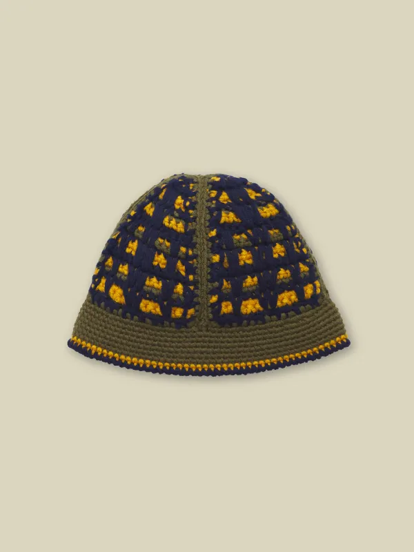 HAND CROCHETED BUCKET HAT - OLIVE sold by Nicholas Daley