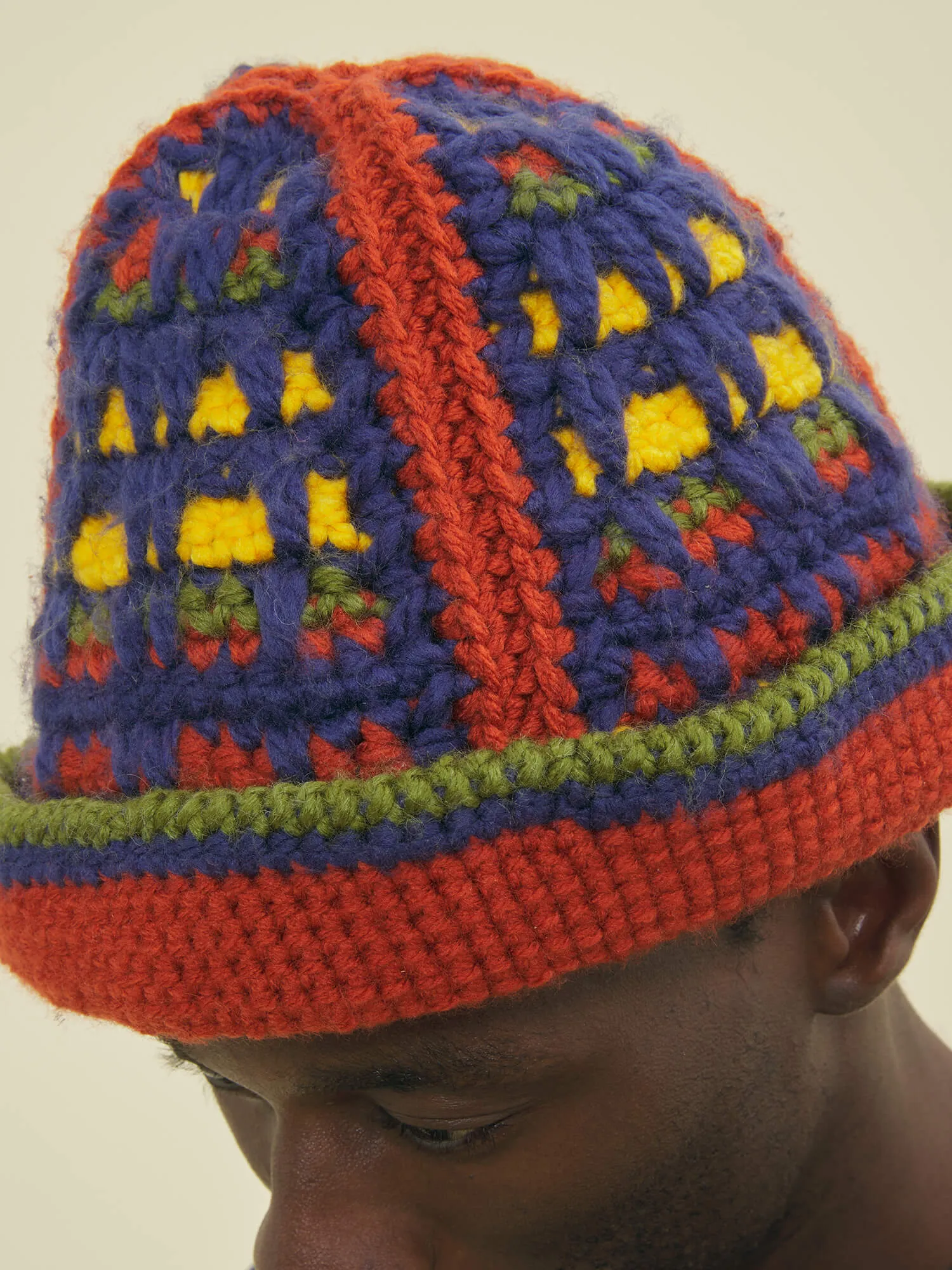 HAND CROCHETED BUCKET HAT - BROWN sold by Nicholas Daley product image thumbnail 3