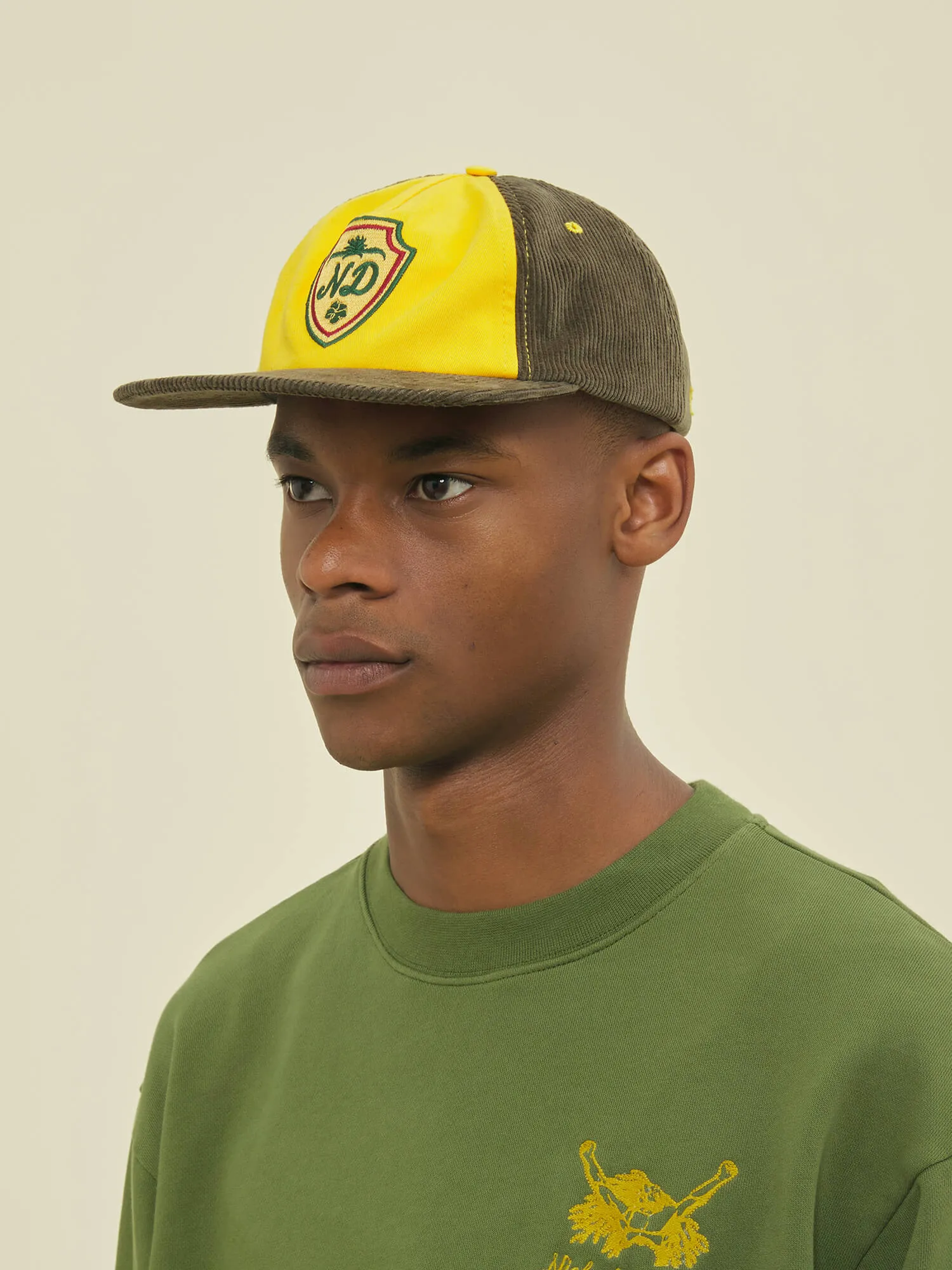 SHIELD CAP - GOLD/OLIVE sold by Nicholas Daley product image thumbnail 3