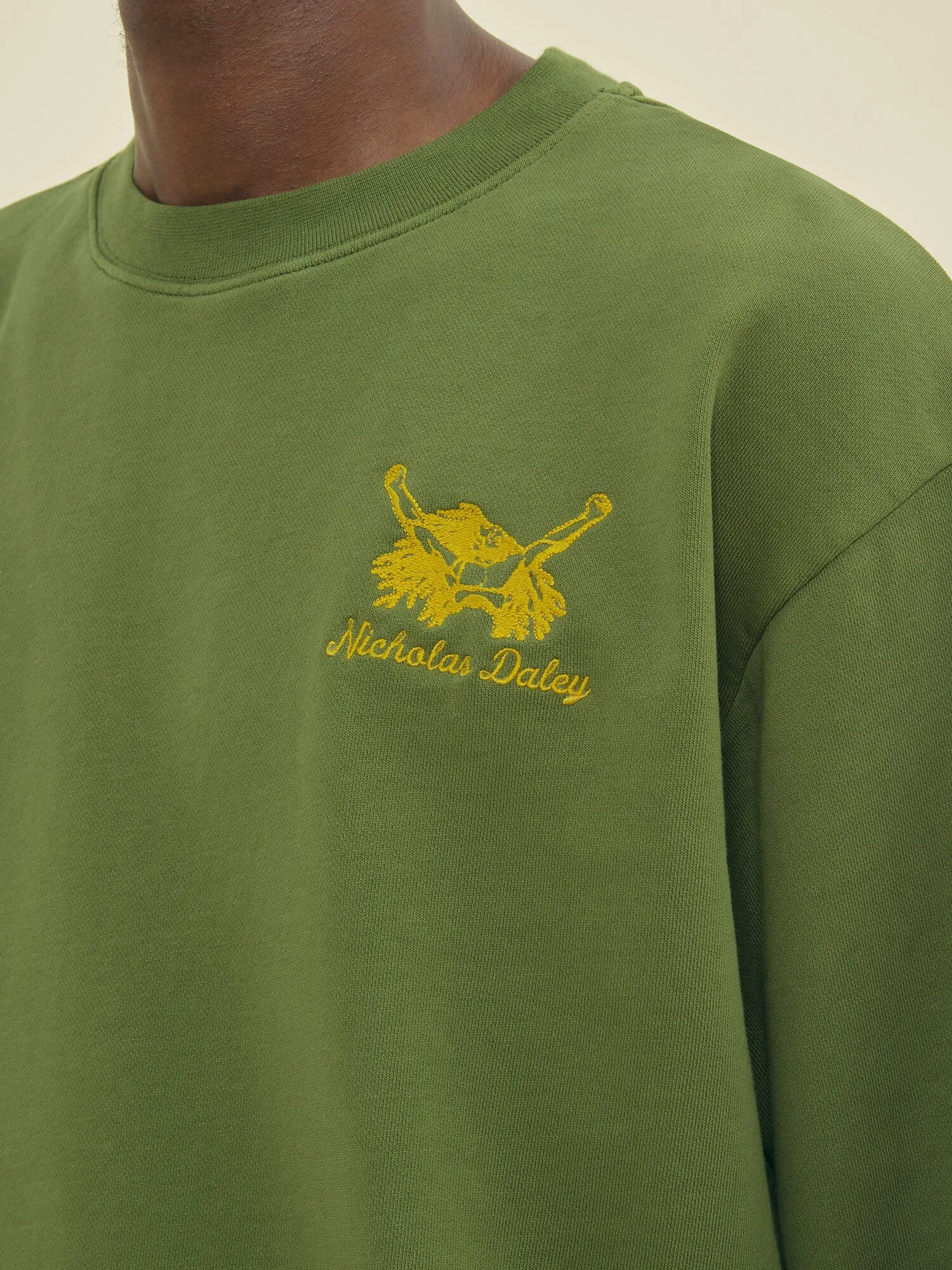 REGGAE KLUB SWEATSHIRT - OLIVE sold by Nicholas Daley product image thumbnail 4
