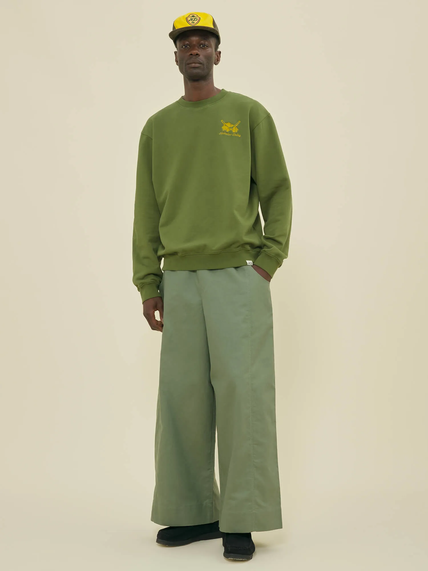 REGGAE KLUB SWEATSHIRT - OLIVE sold by Nicholas Daley product image thumbnail 3