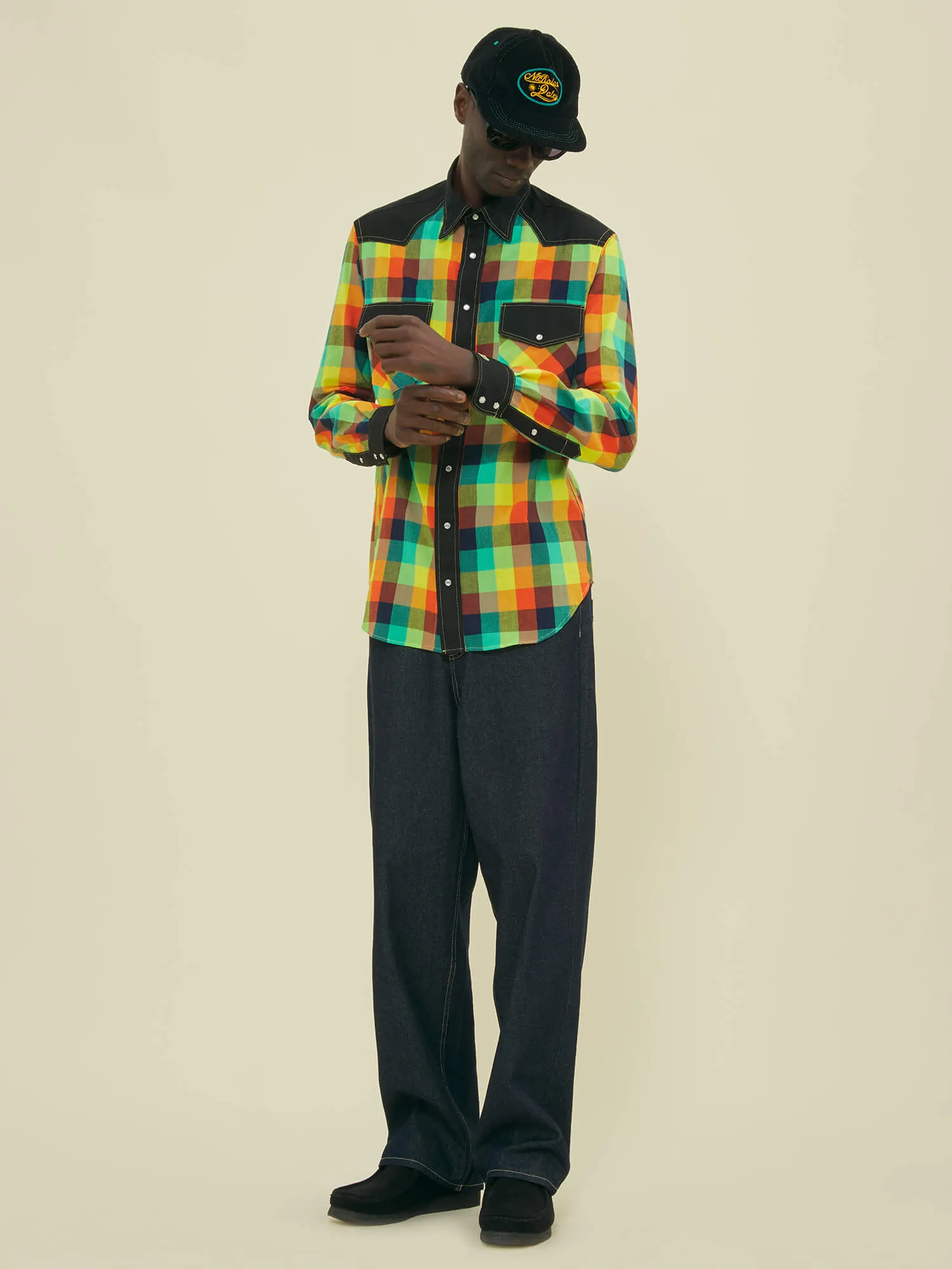WESTERN SHIRT - JAMAICAN MADRAS sold by Nicholas Daley product image thumbnail 4