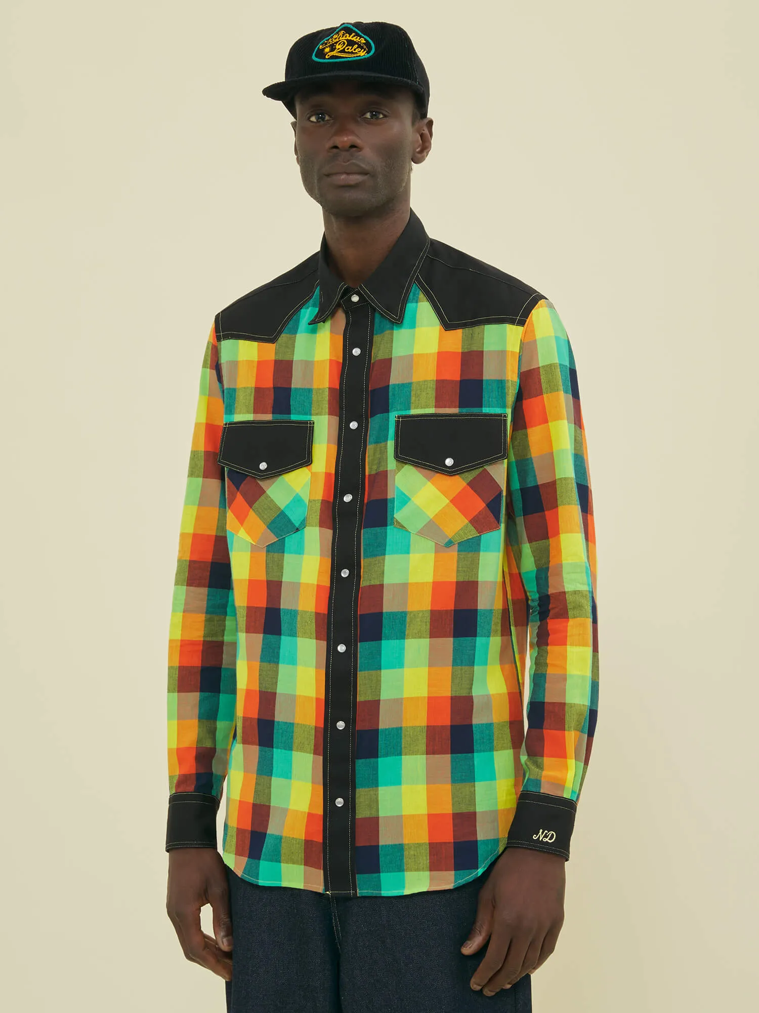WESTERN SHIRT - JAMAICAN MADRAS sold by Nicholas Daley product image thumbnail 2