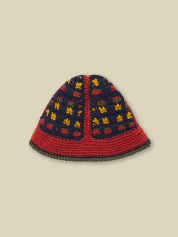 HAND CROCHETED BUCKET HAT - BROWN made by Nicholas Daley
