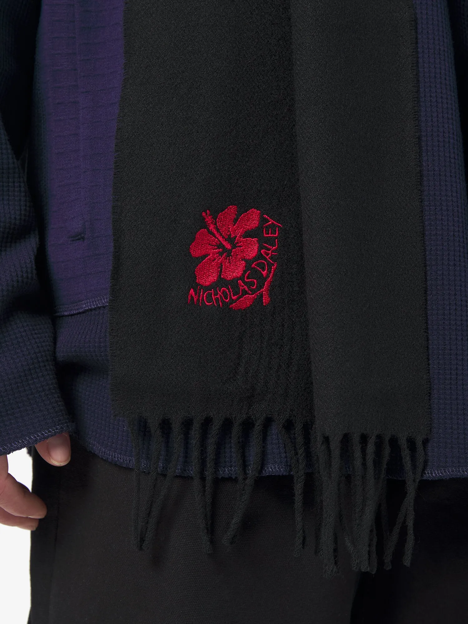 Hibiscus Scarf - Black sold by Nicholas Daley product image thumbnail 2