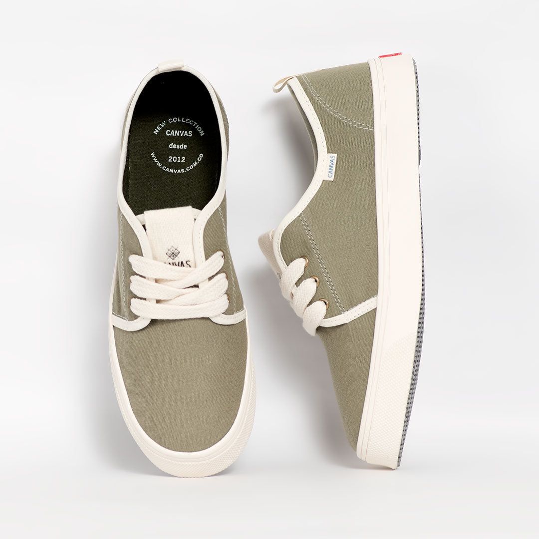 Tenis Mujer Patio Lona Verde X Beige DISPONIBILIDAD INMEDIATA sold by Canvas product image thumbnail 2