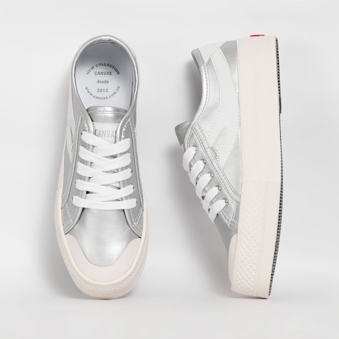 Tenis Mujer Pacific Plata x Blanco DISPONIBILIDAD INMEDIATA sold by Canvas product image thumbnail 2